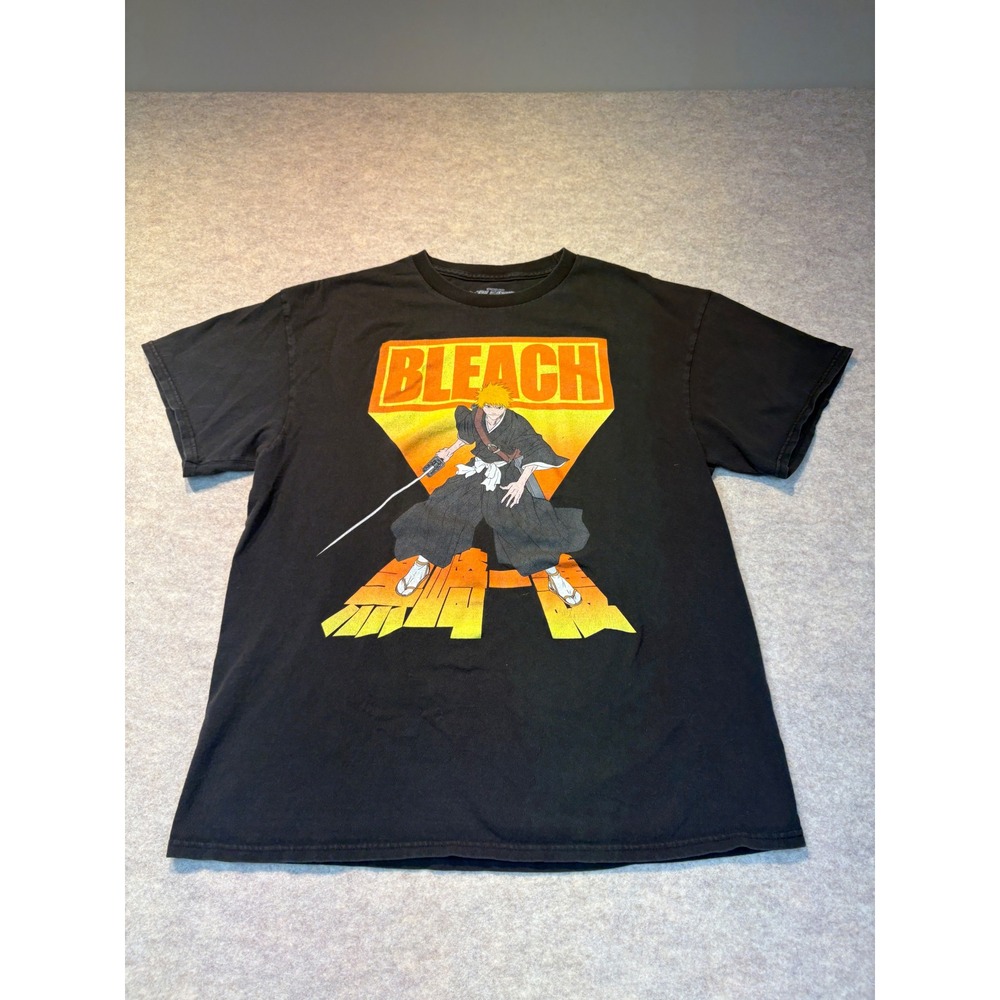 Ripple Junction Bleach Ichigo Kurosaki Anime Graphic T-Shirt Black Mens Large